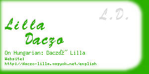 lilla daczo business card